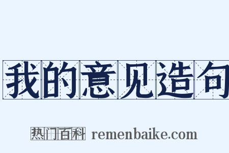 我的意见造句是什么意思的图片
